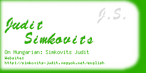 judit simkovits business card